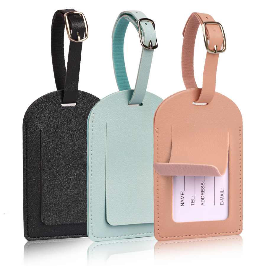 Travel Accessories Name - Etiquetas de Bagagem em Couro PU