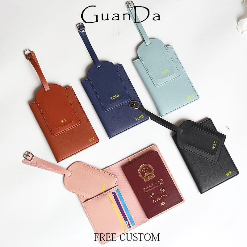 Travel Accessories Gift Set - Conjunto de Porta-Passaporte Personalizado em Couro