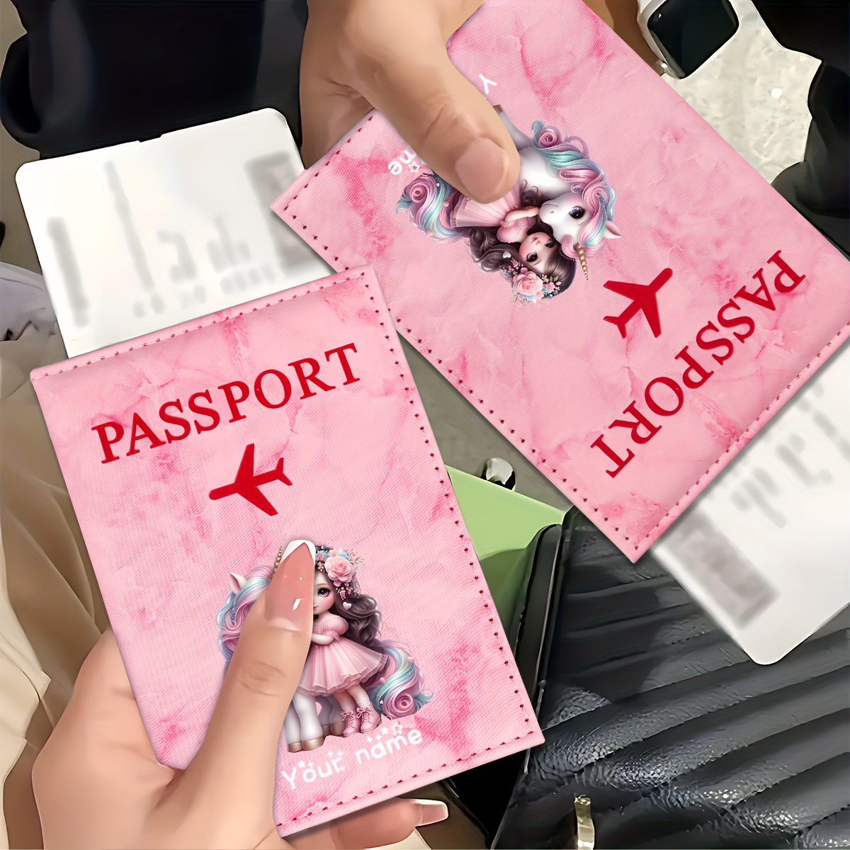 Travel Accessories For Europe - Porta-passaporte em PU com padrão de