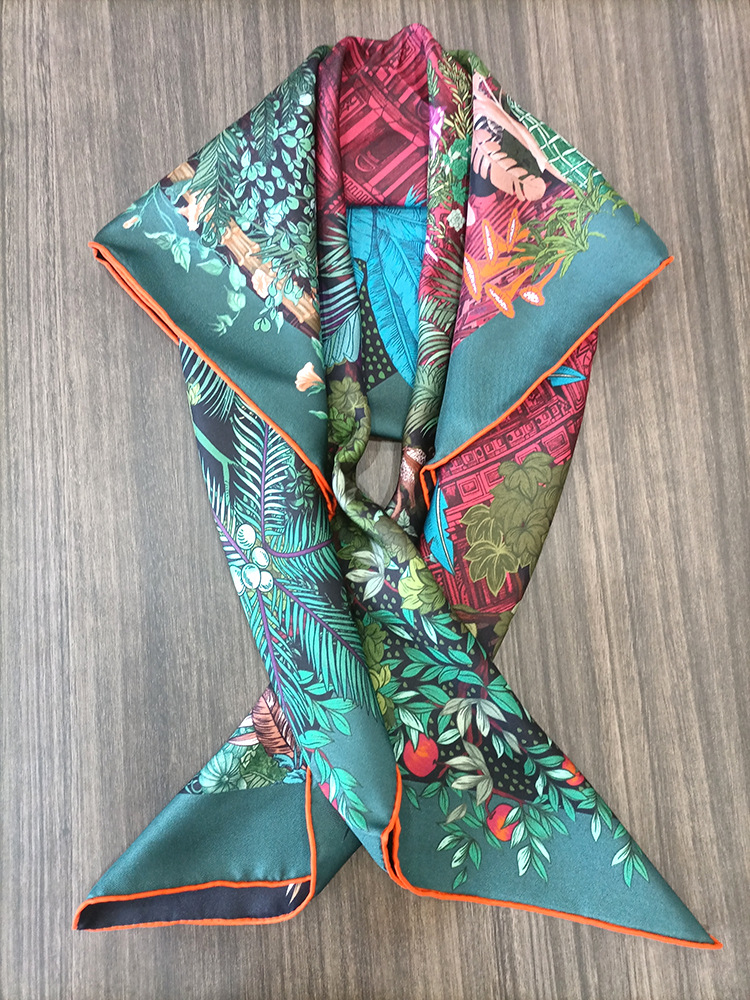 Travel Hair Accessories - Lenço de Seda 90CM Feminino com
