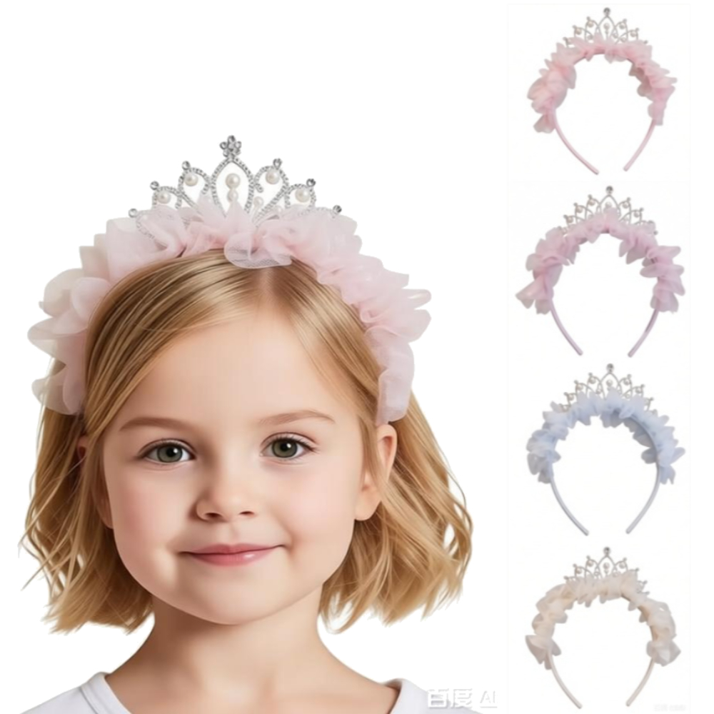 Travel Accessories For 6 Year Old - 1 unidade/4 unidades Tiara de Renda
