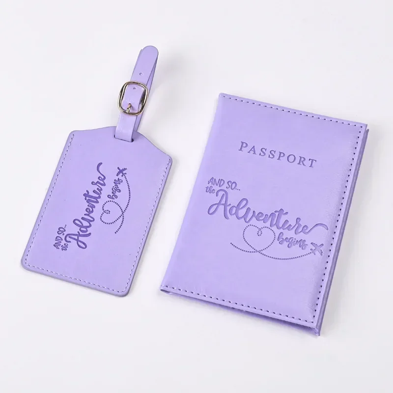 Travel Accessories Gift Set - Novo roxo couro do plutônio titular