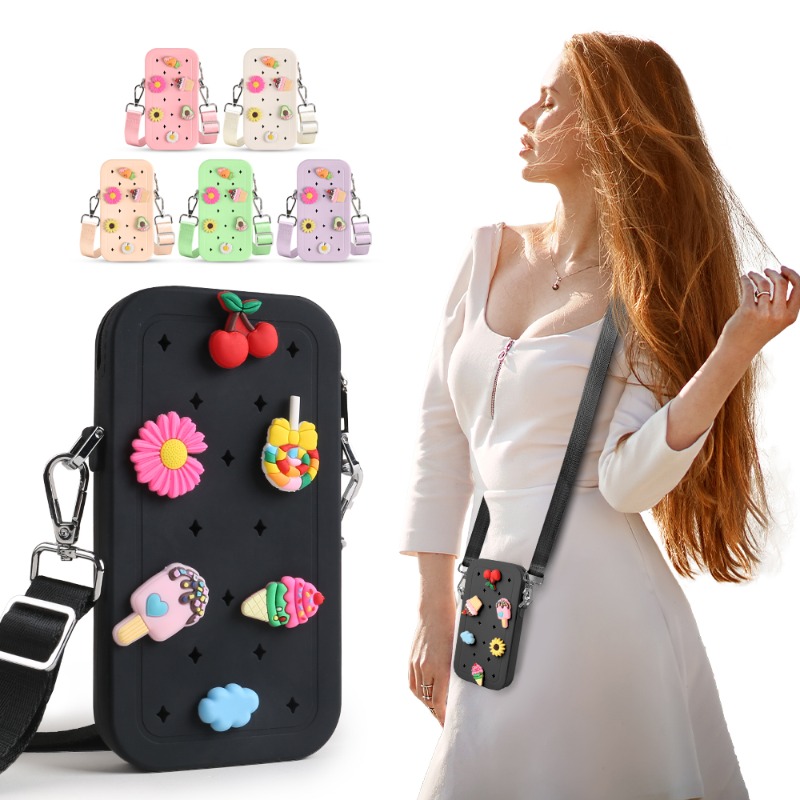 Travel Accessories Organizer - Bolsa Transversal Portátil de Silicone Multifuncional