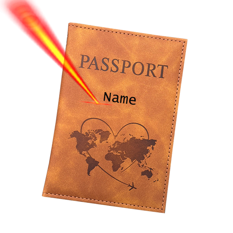 Travel Accessories Gifts For Men - Nome personalizado porta-passaporte carteira de viagem