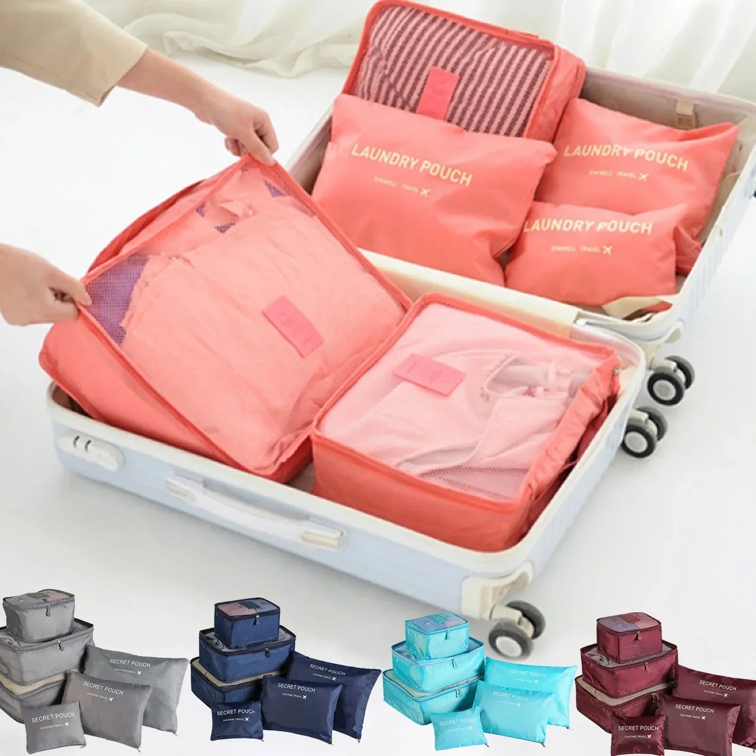 Travel Accessories Gift Set - Conjunto de 6 Peças de Bolsas